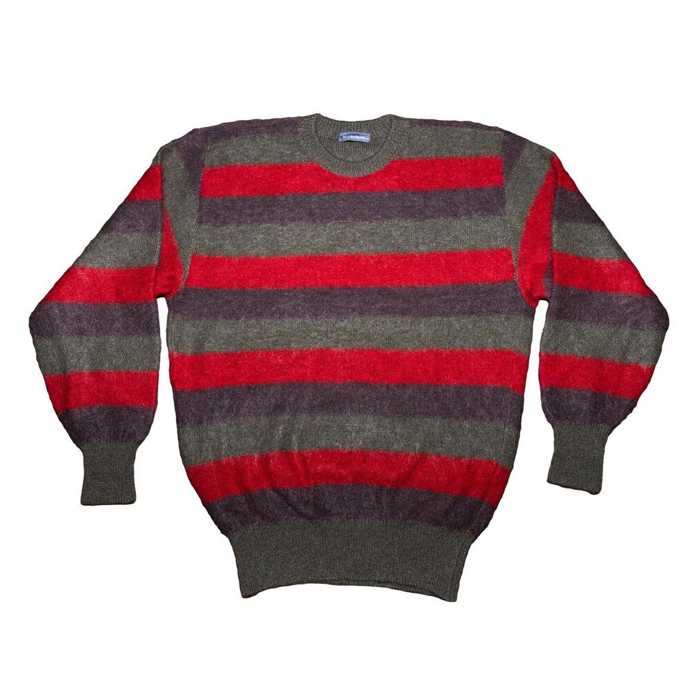 1980s Issey Miyake Mohair Wool Striped Sweater